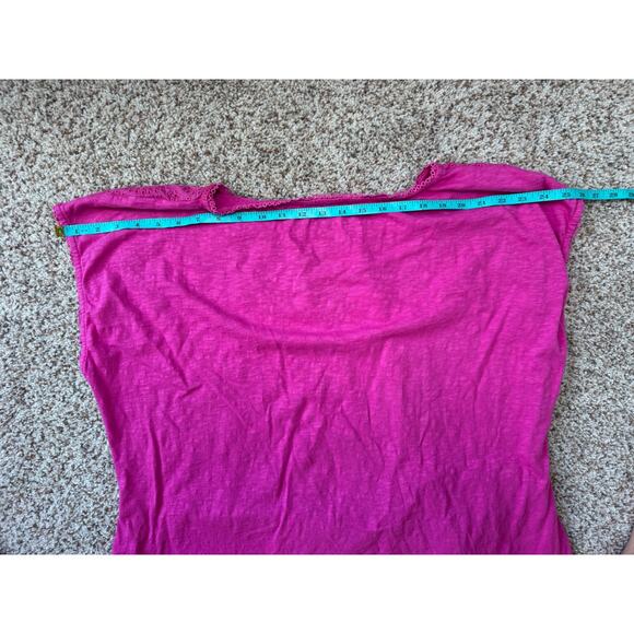 TALBOTS Women's Hot Pink Cotton Dress, size 3X, Eyelet detailing, Soft Cotton - Picture 6 of 10